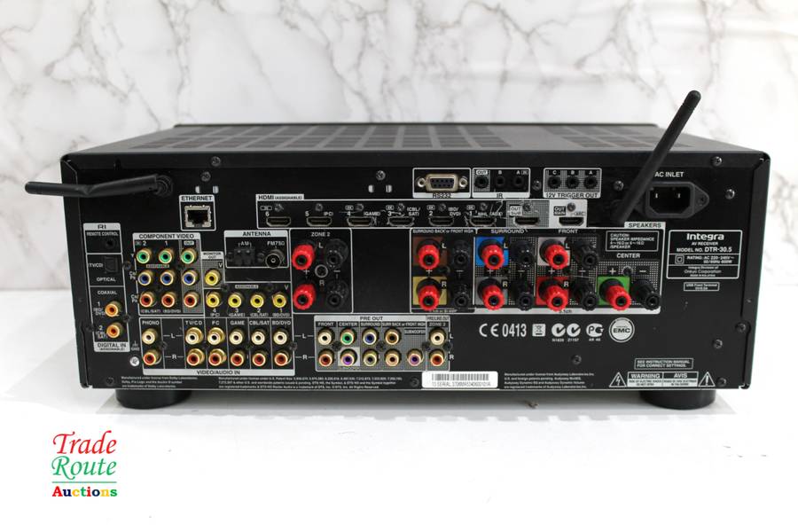 Integra DTR-30.5 AV Home Theater Receiver 7.2 Channel- [ POWERS ON - NO SOUND ] [FOR SPARES/REPAIR]