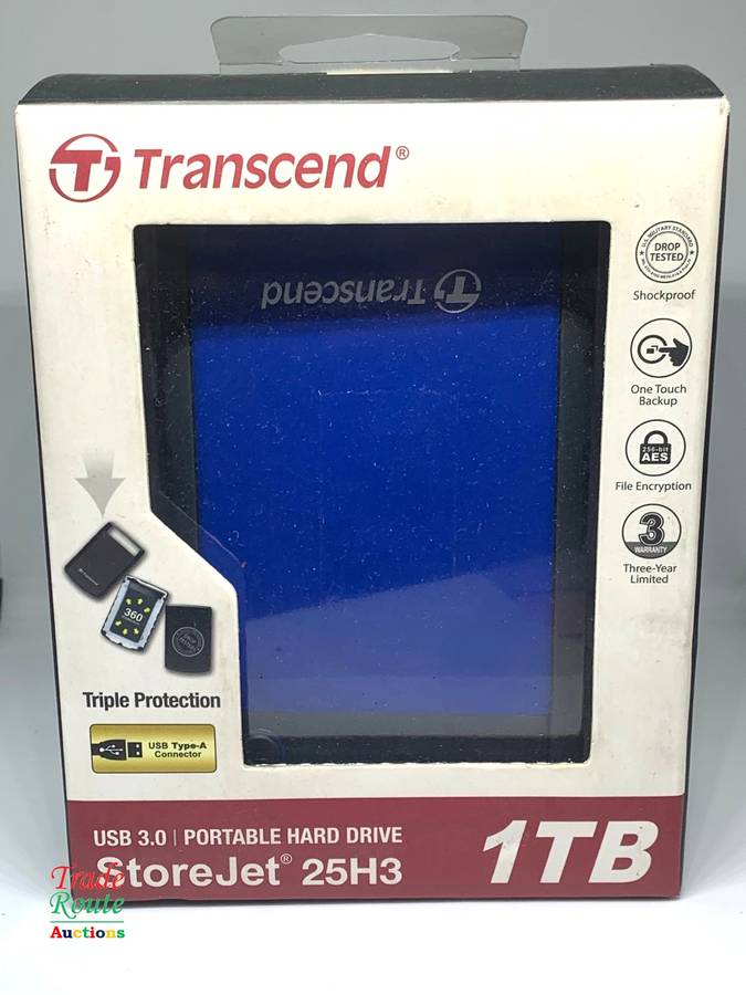 1TB External HDD - Transcend StoreJet 25H3 ** NEW OPEN BOX **