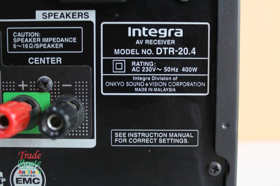 Integra DTR-20.4 5.2 Channel Network A/V Audio Receiver Amplifier
