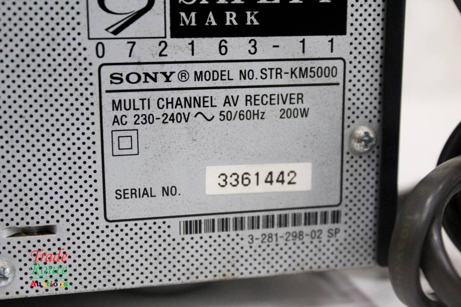 SONY Multi Channel AV Receiver - STR-KM5000 200W - NO POWER - Salvage Stock - For Spares or Repair
