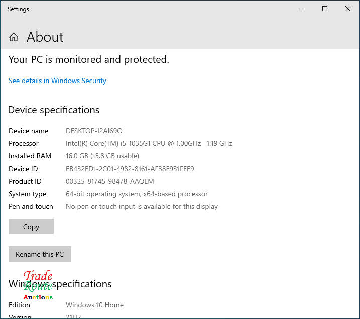 Dell INSPIRON 15 3593 15.6inch LAPTOP | Intel Core i5 1035G1 10th Gen | 16GB RAM | 1TB HDD