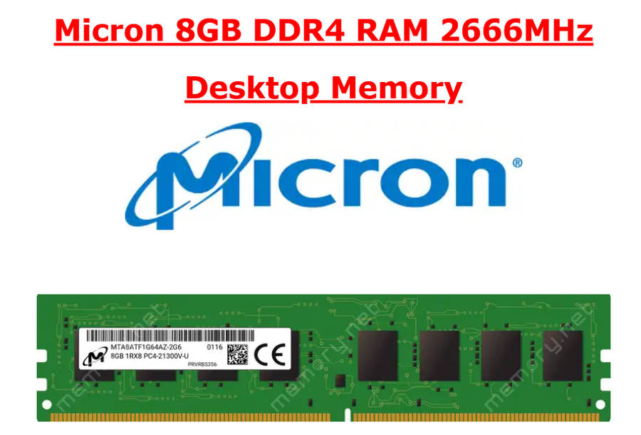 Micron 8GB DDR4 RAM 2666MHz Desktop Memory