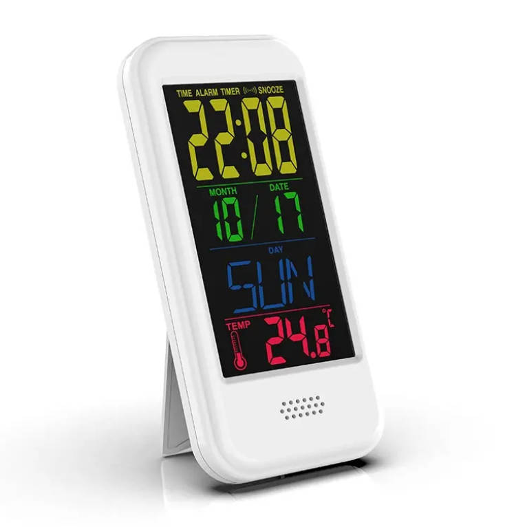 Colorful Screen LCD Alarm Clock Thermometer Calendar
