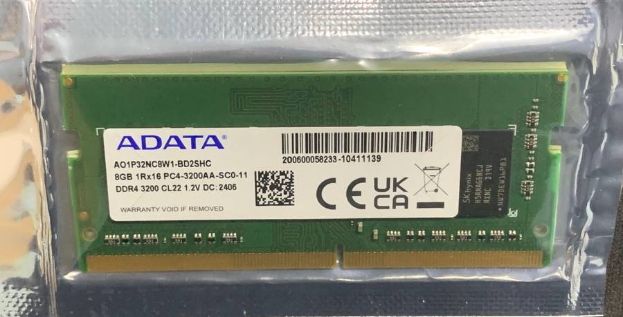ADATA 8GB DDR4 RAM 3200 MHz Memory Module for Laptops