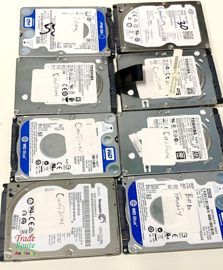 8 x HDD Lot - Salvage Stock - 1 bid gets all 8 - for Spares