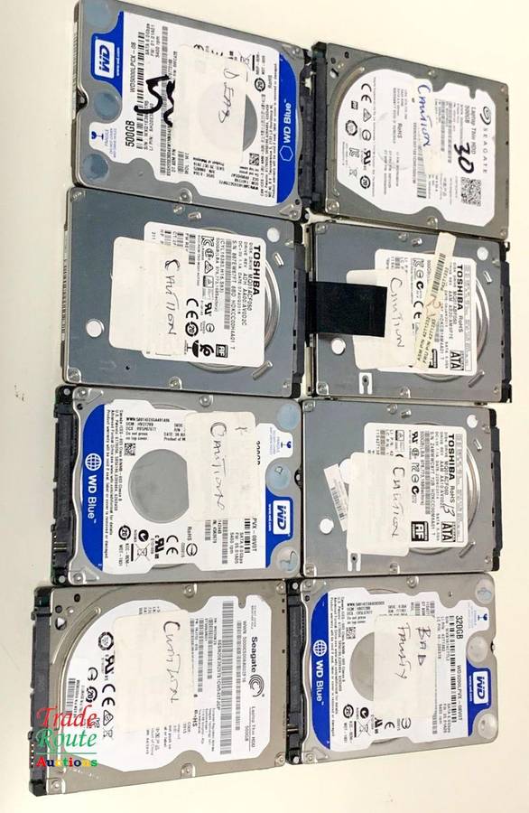 8 x HDD Lot - Salvage Stock - 1 bid gets all 8 - for Spares