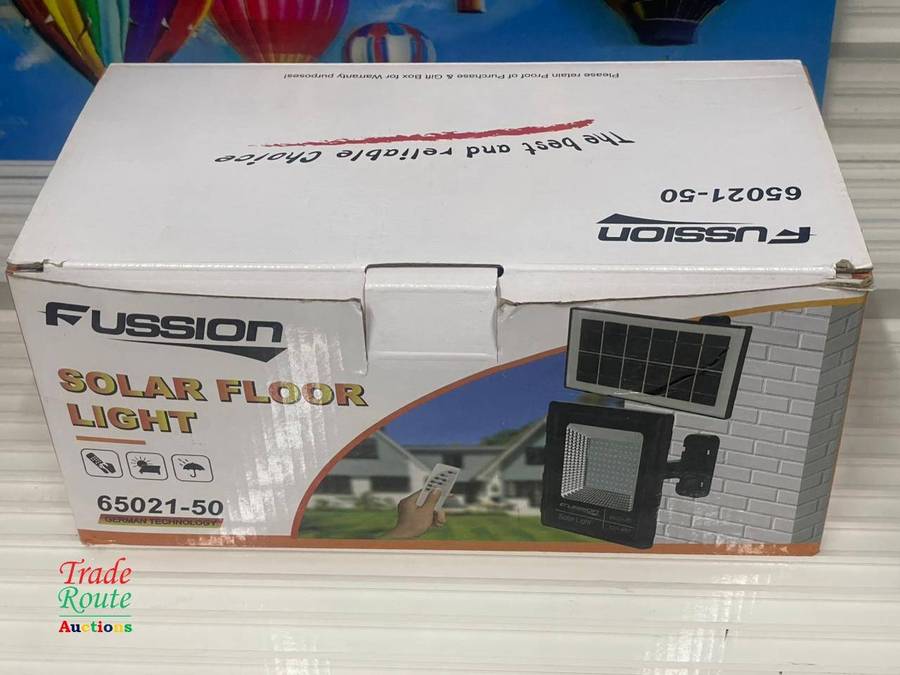 Solar Flood Light 50W (Fussion 65021-50) including Solar Panel & Remote 90 LEDs