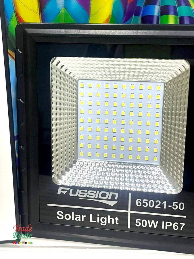 Solar Flood Light 50W (Fussion 65021-50) including Solar Panel & Remote 90 LEDs