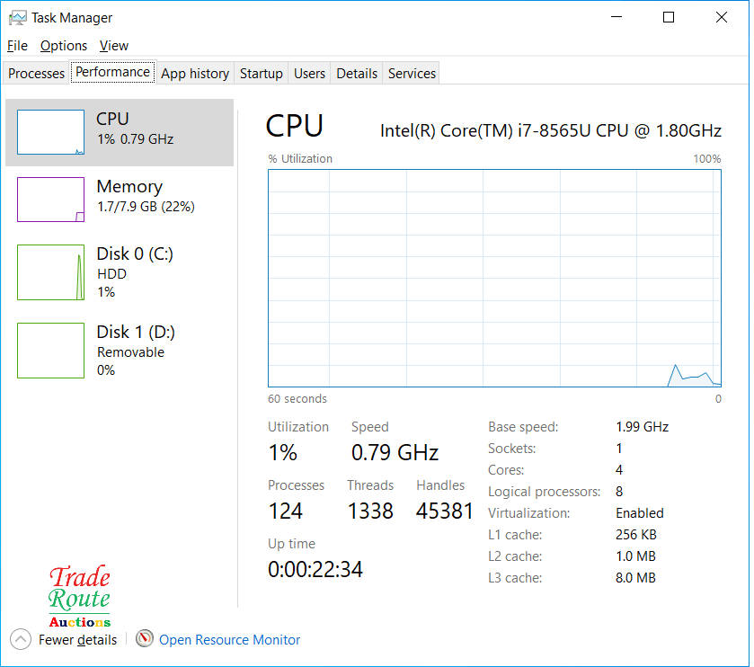 Dell Inspiron 3580 i7 8565U 8th Gen 8GB RAM 1TB HDD 15.6 inch Laptop