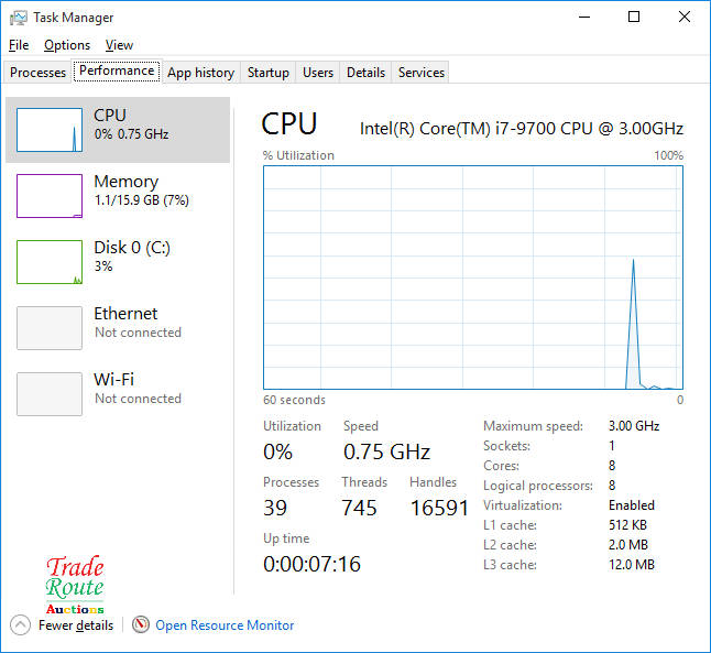 High Spec - Mecer Jupiter H310 MINI PC Intel Core i7-9700 9th Gen 3.00GHz 16GB RAM 1TB HDD