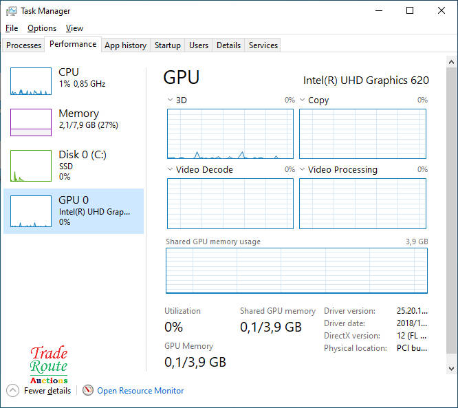 Acer Aspire 3 A315-53 15.6inch Laptop | Core i5 8250U 8th Gen 1.6GHz | 20GB RAM | 240GB SSD