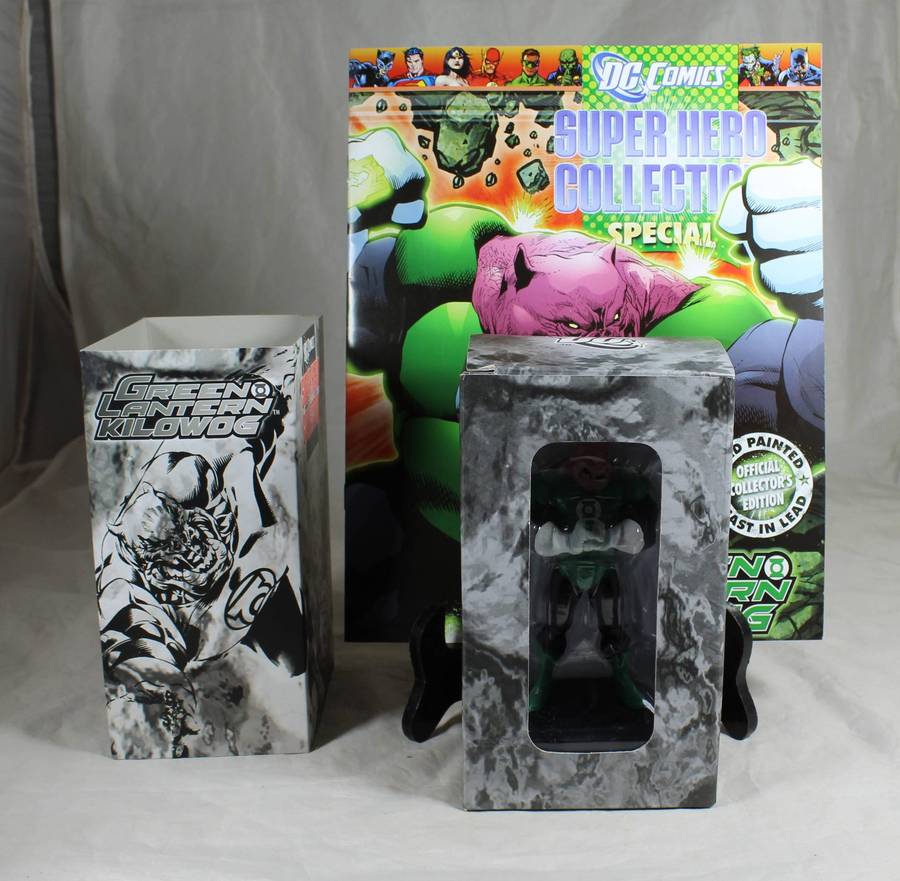 DC comics Super Hero special - lead, hand painted figurine and book - Kilowog