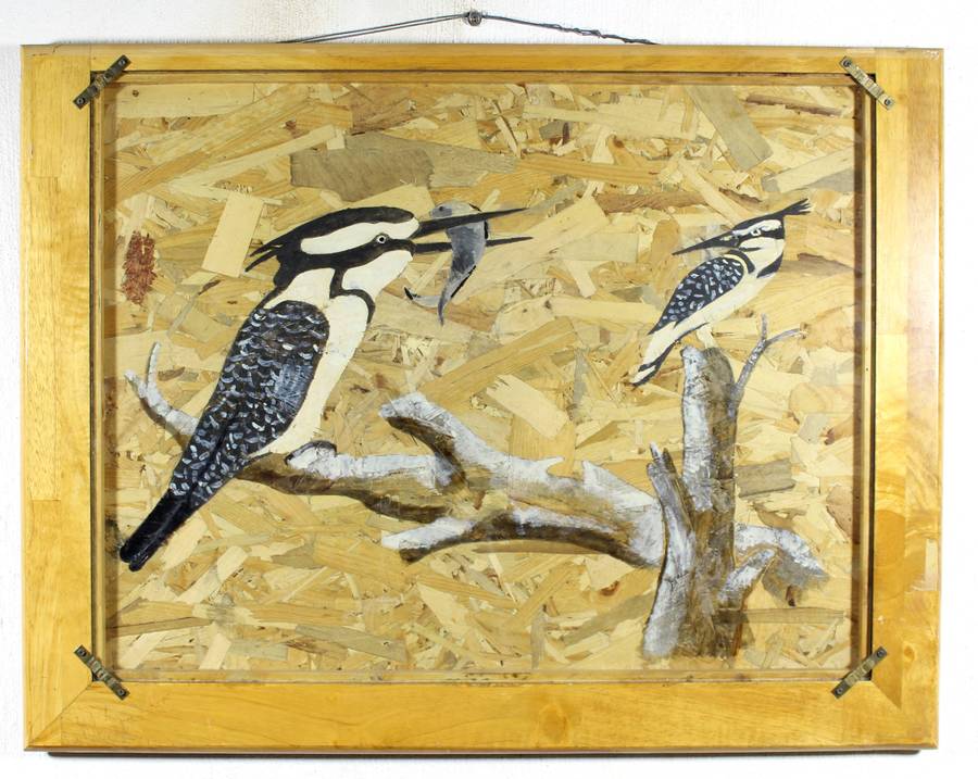 JJ Coetzee - Woodwork birds catching fish