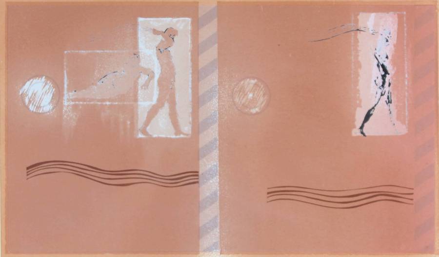 Lionel Abrahams - Abstract limited edition lithograph!