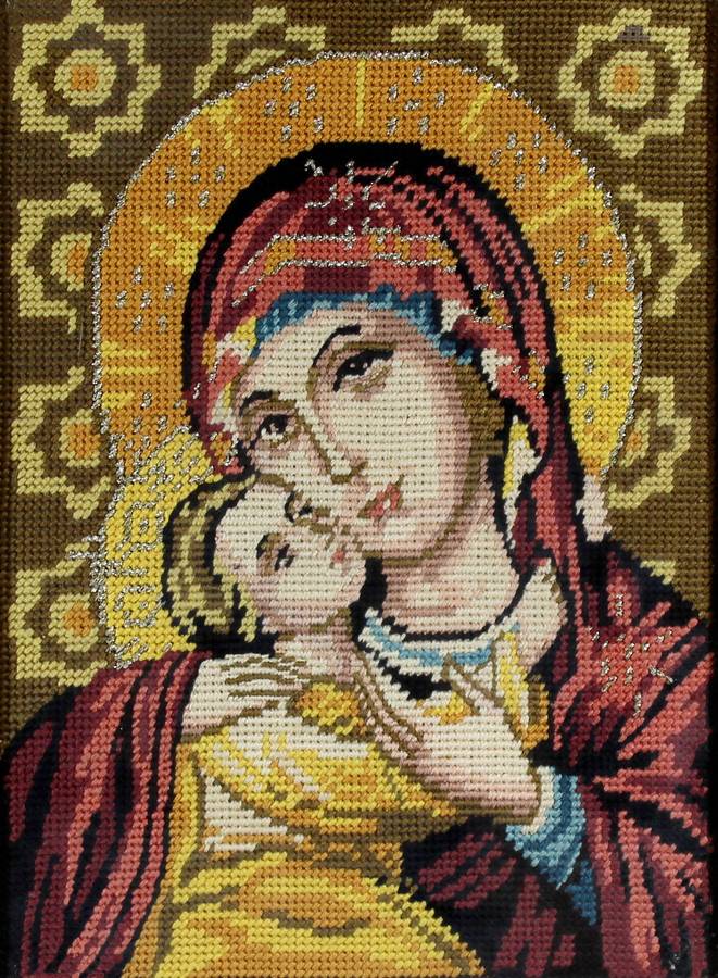 Virgin Mary and Jesus - small tapestry