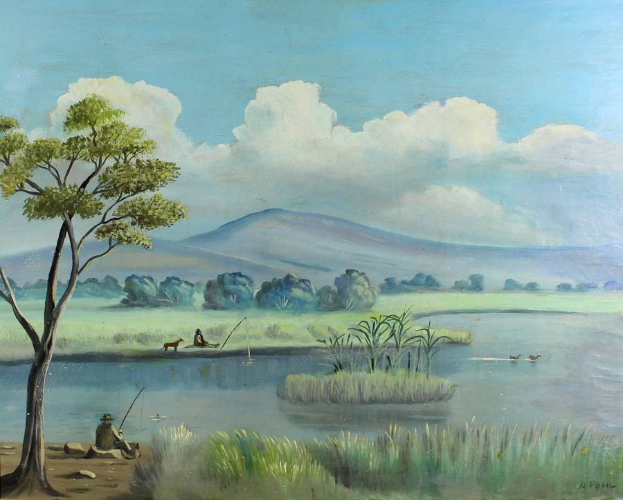 A Pohl - Fisherman at the lake
