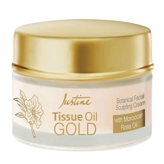 Justine Tissue Oil Gold Botanical Facial Sculpting Cream - 50ml