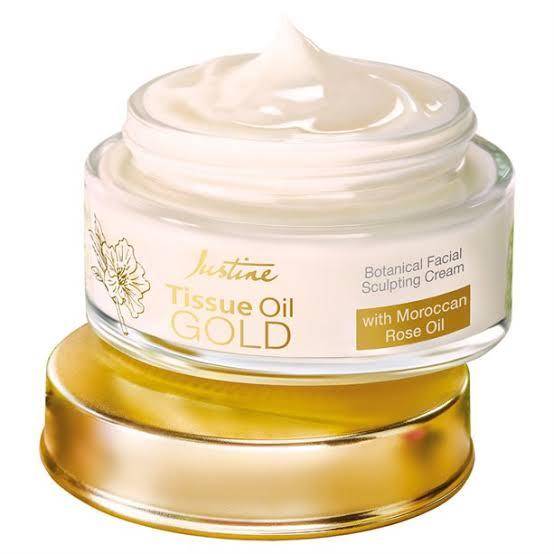 Justine Tissue Oil Gold Botanical Facial Sculpting Cream - 50ml