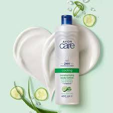 Avon Care Cooling 24 Hour Moisture Lock Complex Moisturizing Body Lotion with Cucumber, Aloe & Menth