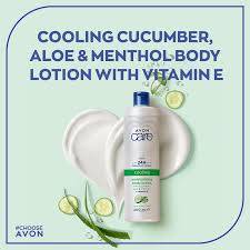 Avon Care Cooling 24 Hour Moisture Lock Complex Moisturizing Body Lotion with Cucumber, Aloe & Menth