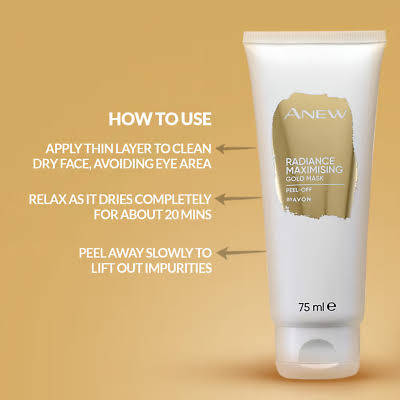 Avon Anew Radiance Maximising Gold Mask - 75ml