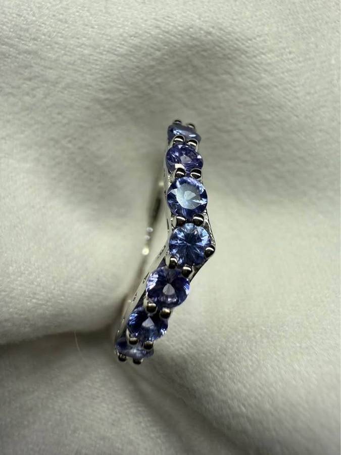 Sterling silver tanzanite ring