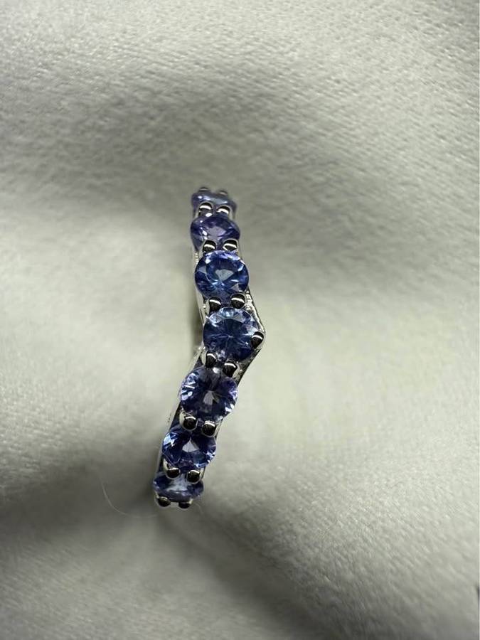 Sterling silver tanzanite ring