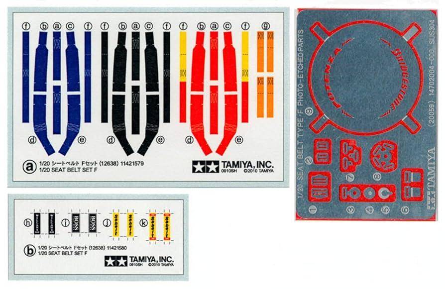 Seat Belt Set F 1/20 Tamiya 12638