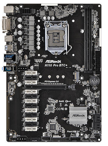 ASRock H110 Pro BTC+ 13GPU Mining Motherboard Cryptocurrency/Gaming