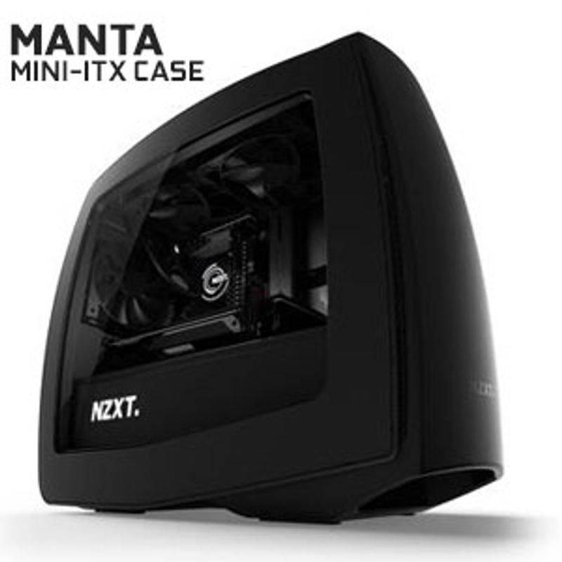 NZXT Manta Matte BLACK Mini-ITX Gaming PC Case