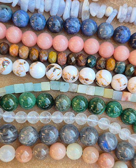 10 Strands Assorted  Gemstone Beads  / Bid Per Strand
