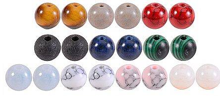 ***DIY*** 400 pcs  x 6mm  / Natural /  Synthetic / Gemstones /  Dyed / Round Beads