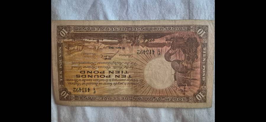 Tien pond note good cond.