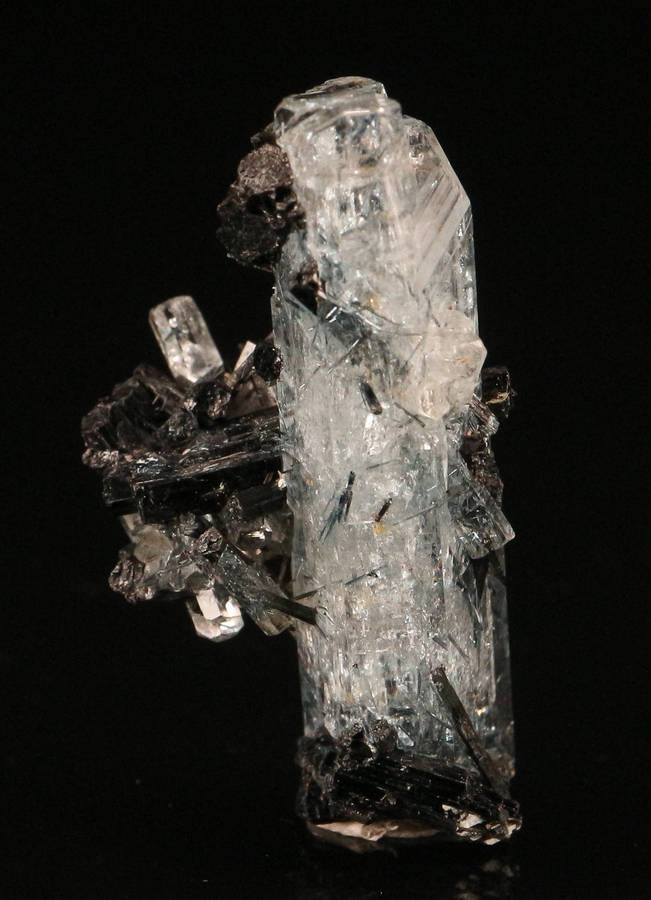 Schorl on Aquamarine, Erongo Mnt Region, Namibia