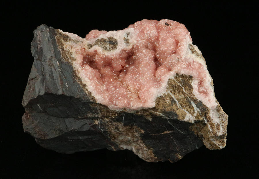 Rhodochrosite on Matrix,"N'Chwaning II Mine, Kalahari Manganese Field, Northern Cape, South Africa "