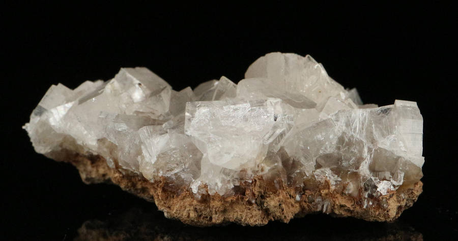 Hydroxyapophyllite on Matrix,"N'Chwaning II Mine, Kalahari Manganese Field, Northern Cape, South Afr