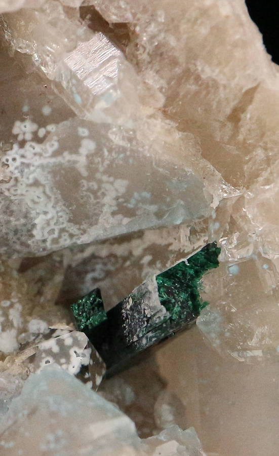 Malachite on Shattuckite incl Quartz Cluster ,Kaokoveld Region, Namibia