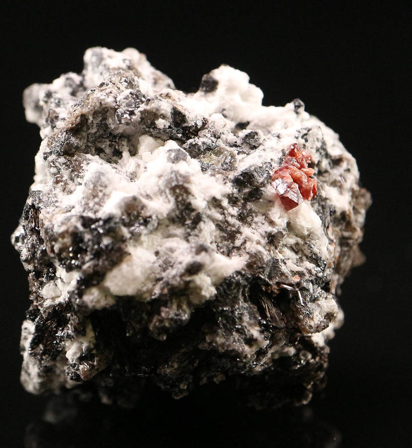 Pyrochroite on Calcite, N'Chwaning II, Northern Cape, South Africa