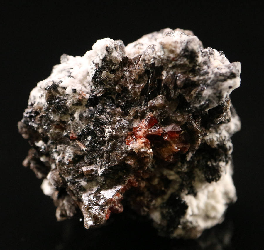 Pyrochroite on Calcite, N'Chwaning II, Northern Cape, South Africa