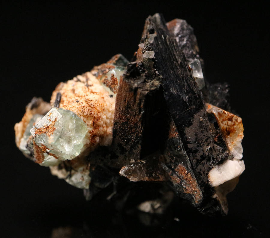 Fluorite, Schorl & Feldspar, Erongo Mnt, Erongo Region, Namibia.