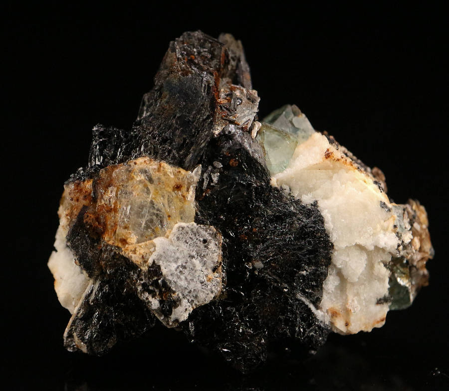 Fluorite, Schorl & Feldspar, Erongo Mnt, Erongo Region, Namibia.