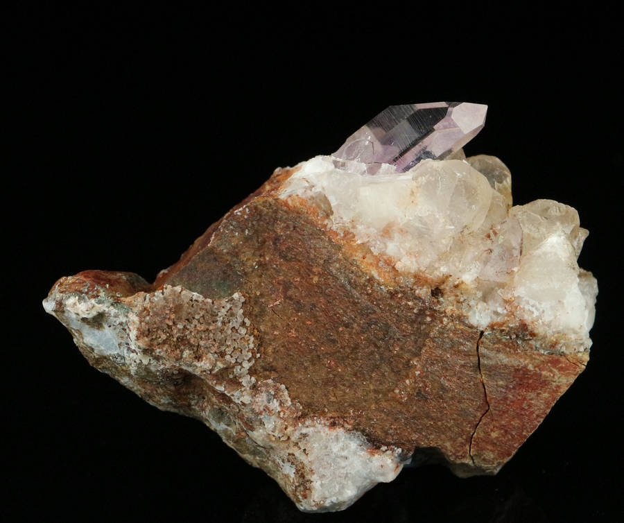 Calcite, Amethyst Quartz on Matrix, Gobobosebberge Mnt, Namibia