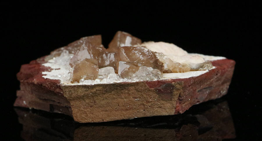 Olmiite, Calcite on Matrix,"N'Chwaning II Mine, Kalahari Manganese Field, Northern Cape, South Afric