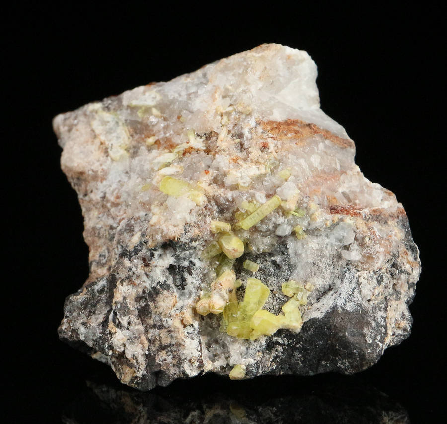 Ettringite on Matrix, "N'Chwaning II Mine, Kalahari Manganese Field, Northern Cape, South Africa "