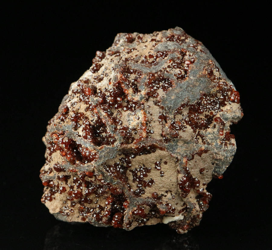 Andradite, Calcite on Matrix,"N'Chwaning II Mine, Kalahari Manganese Field, Northern Cape, South Afr