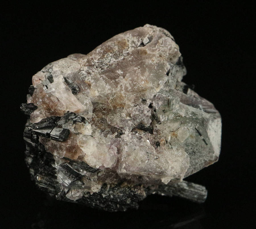 Schorl on Fluorite, Erongo Mnt Region, Namibia
