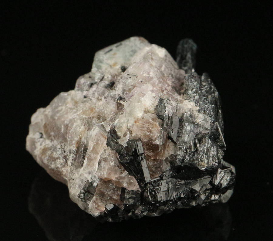 Schorl on Fluorite, Erongo Mnt Region, Namibia