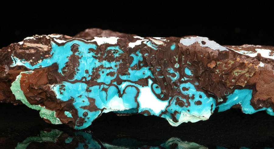 Malachite, Chrysocolla on Matrix, Skorpion Mine, Karas Region, Namibia