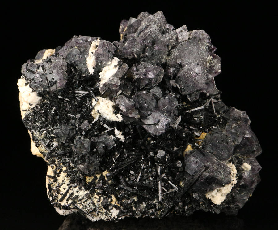 Schorl incl Fluorite on Matrix, Erongo Mnt Region, Namibia