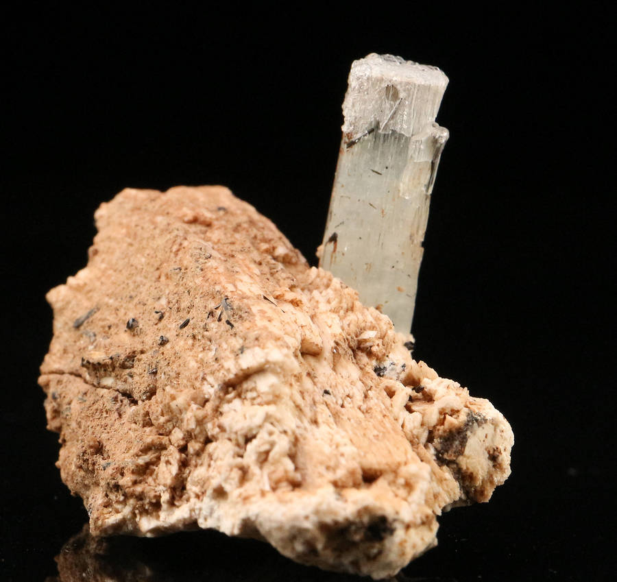 Aquamarine on Feldspar, Erongo Mnt Region, Namibia